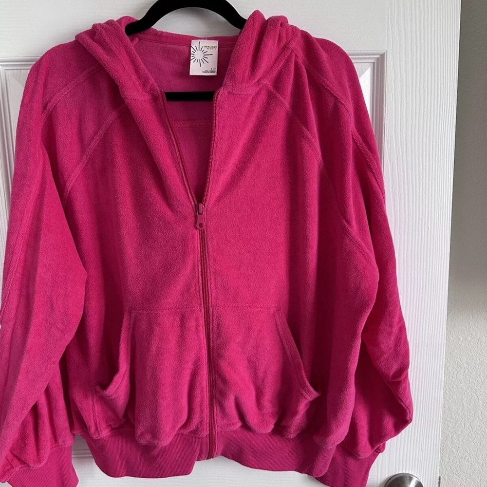 Women’s Aerie off-line pink long sleeved Terry cloth Sweatshirt/Top size small